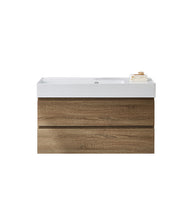 Twenty 1000 Wall Mounted Cabinet with Left Bowl Top Moka
