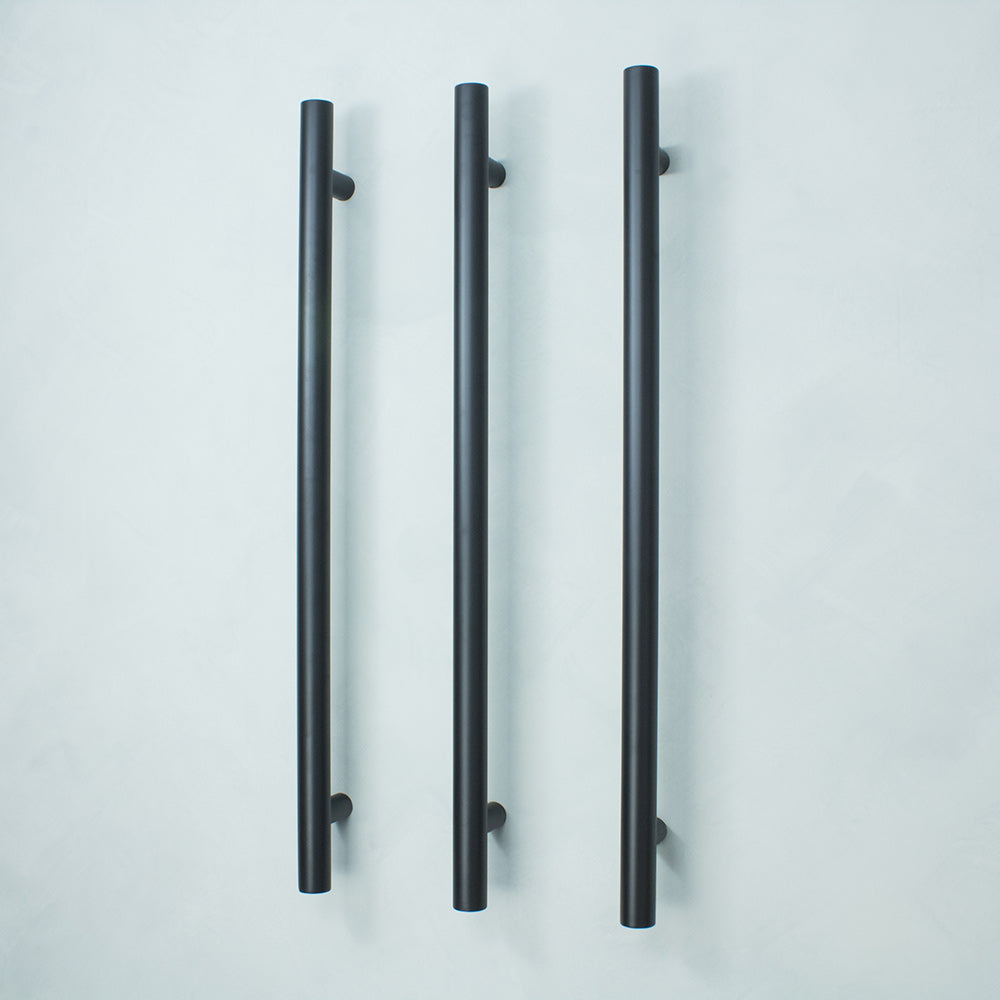 Vertical heated towel rail