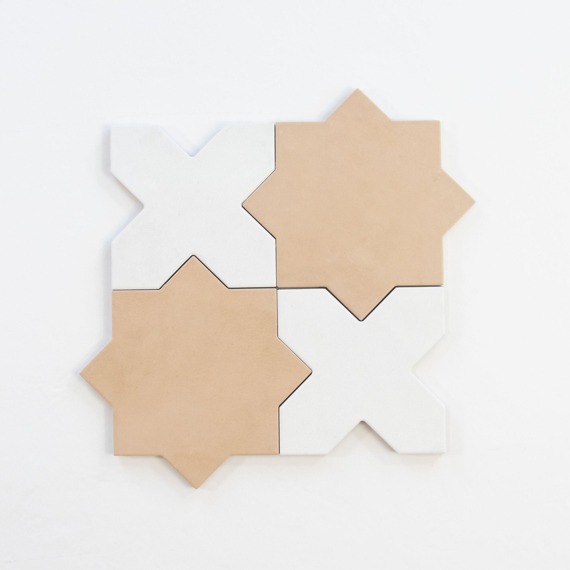 Star & Cross tiles Matt white