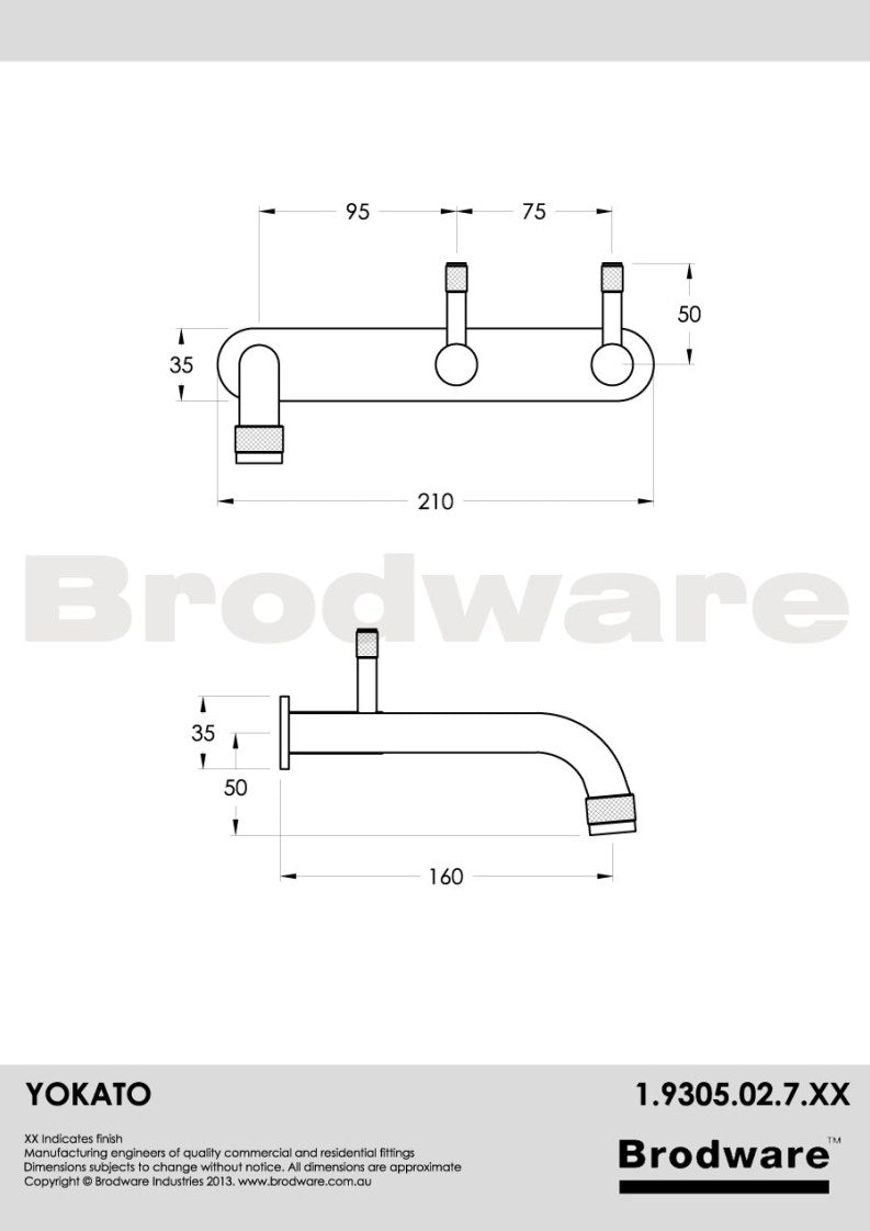 Yokato wall set on backplate
