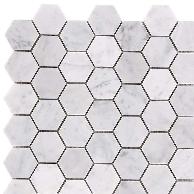 Carrara mosaic tiles