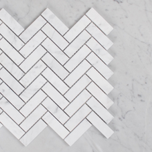 Carrara mosaic tiles