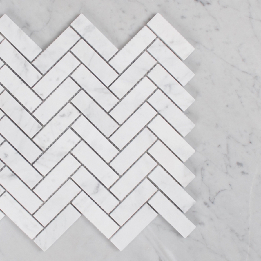 Carrara mosaic tiles