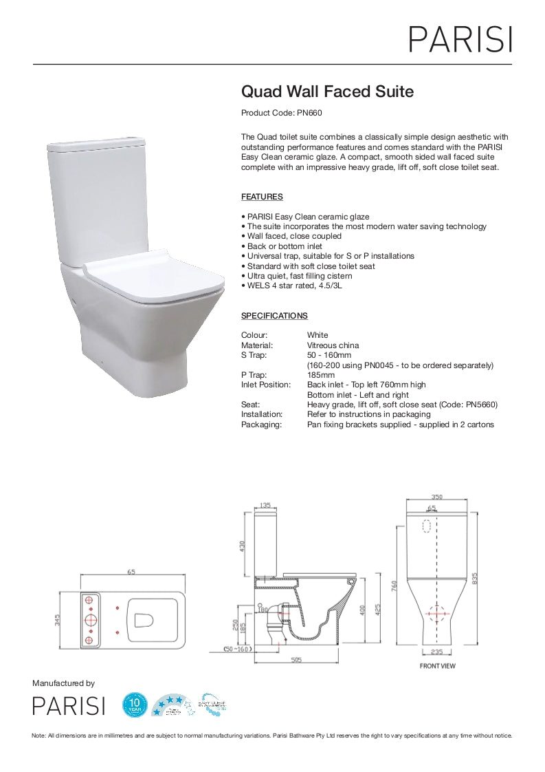Quad Suite back to wall
