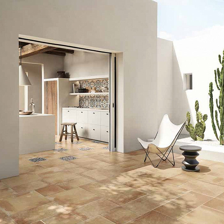 Cotto French pattern terracotta