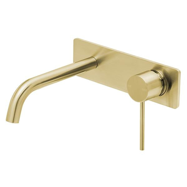 Vivid Slimline wall mixer set 180mm curved
